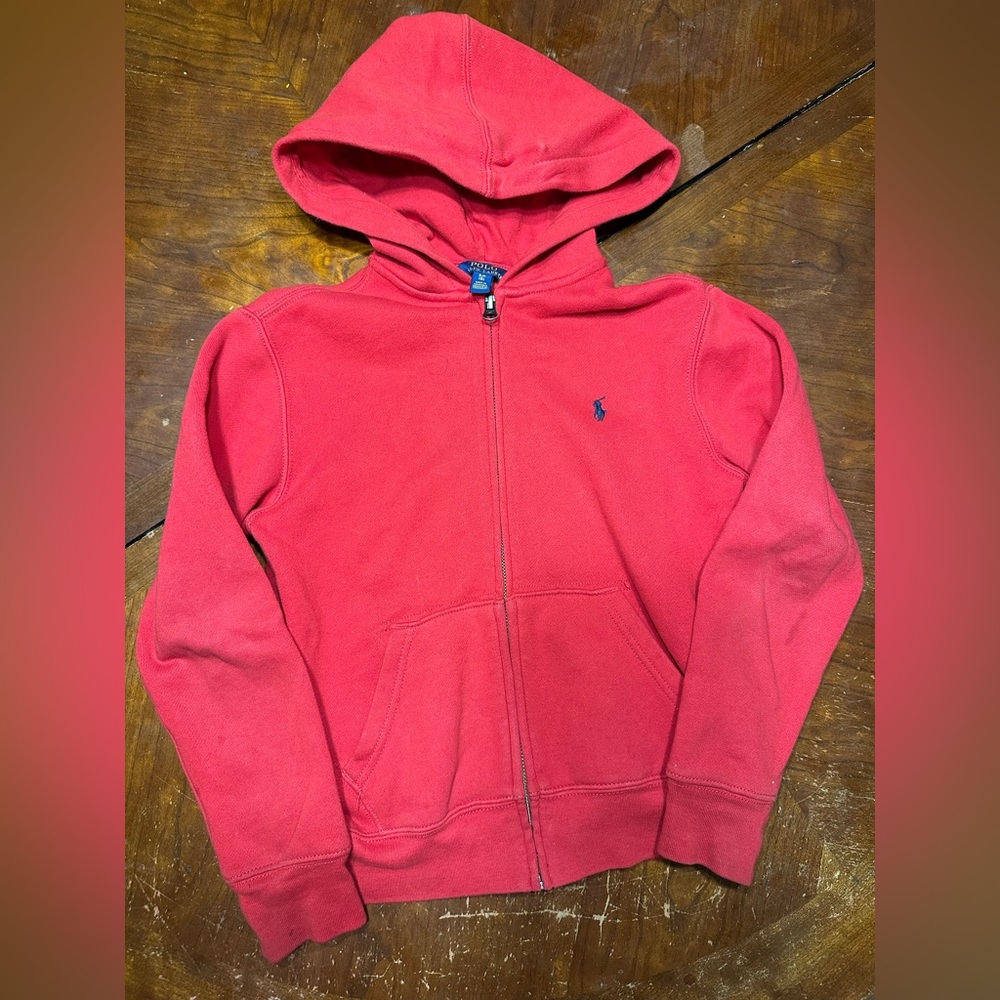Polo Ralph Lauren Kids Zip Up Hoodie Sweater Sz S (8)